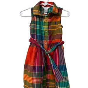 Ralph Lauren Plaid Baby Toddler Dress -18 months